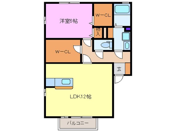 新清洲駅 徒歩10分 2階の物件間取画像